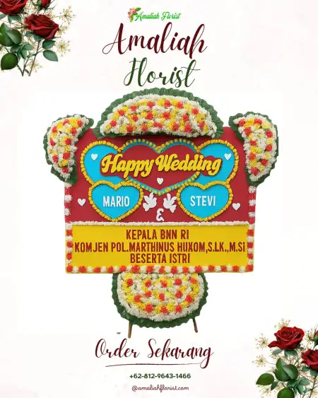Papan Bunga Pernikahan Tlepokwetan